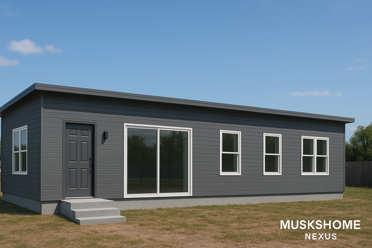 MUSKSHOME NEXUS – Modern 3-Bedroom, 2-Bath Modular Home (600 sqft)